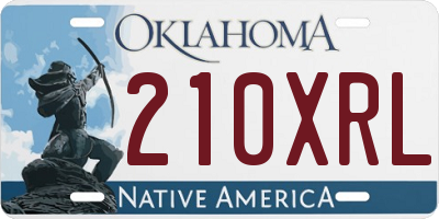 OK license plate 210XRL