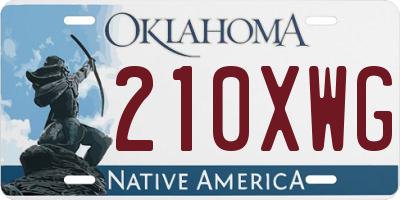 OK license plate 210XWG