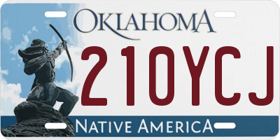 OK license plate 210YCJ