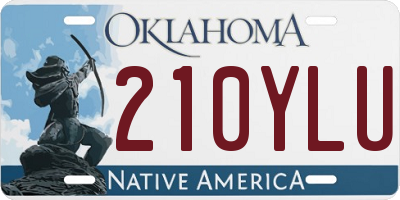 OK license plate 210YLU
