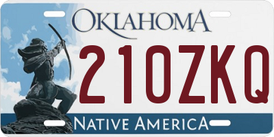 OK license plate 210ZKQ