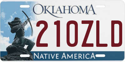 OK license plate 210ZLD