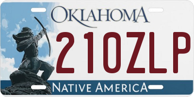 OK license plate 210ZLP