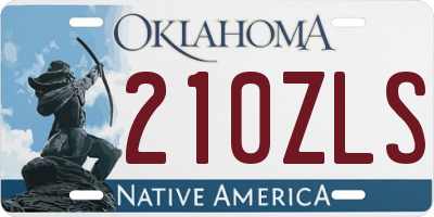 OK license plate 210ZLS