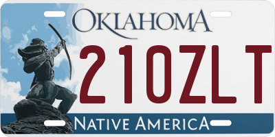 OK license plate 210ZLT