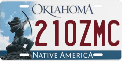OK license plate 210ZMC