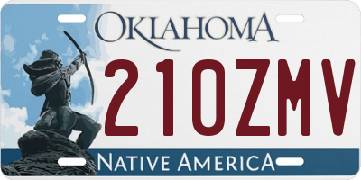 OK license plate 210ZMV