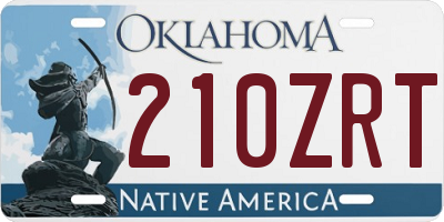 OK license plate 210ZRT