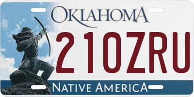 OK license plate 210ZRU