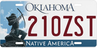 OK license plate 210ZST