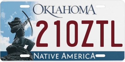 OK license plate 210ZTL