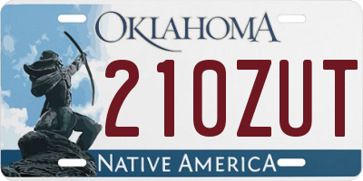 OK license plate 210ZUT