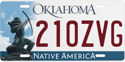 OK license plate 210ZVG