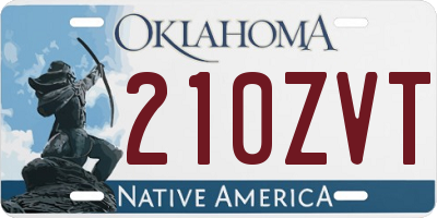 OK license plate 210ZVT