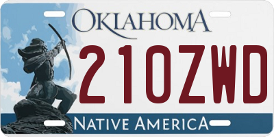 OK license plate 210ZWD