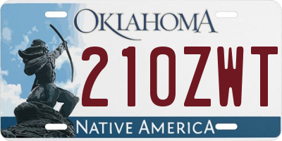 OK license plate 210ZWT