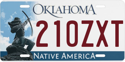 OK license plate 210ZXT