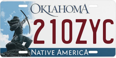 OK license plate 210ZYC