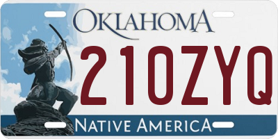 OK license plate 210ZYQ