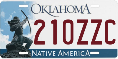 OK license plate 210ZZC