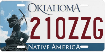 OK license plate 210ZZG