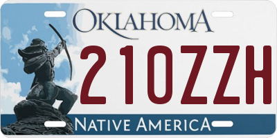 OK license plate 210ZZH