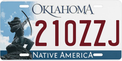 OK license plate 210ZZJ