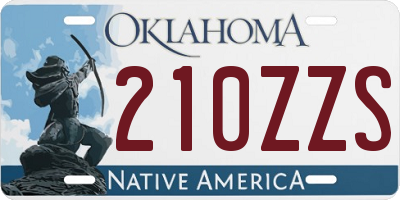 OK license plate 210ZZS