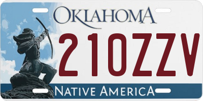 OK license plate 210ZZV