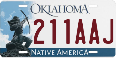 OK license plate 211AAJ