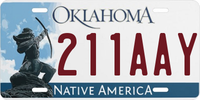 OK license plate 211AAY