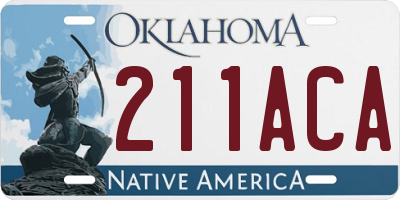 OK license plate 211ACA