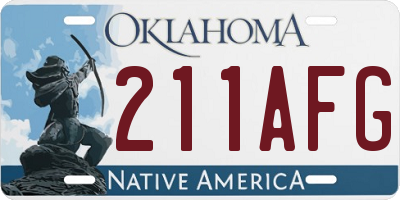 OK license plate 211AFG