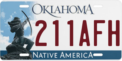 OK license plate 211AFH