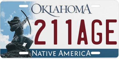 OK license plate 211AGE