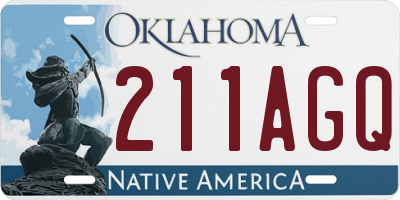 OK license plate 211AGQ