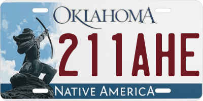 OK license plate 211AHE