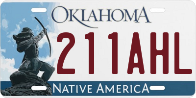 OK license plate 211AHL