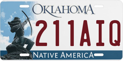 OK license plate 211AIQ