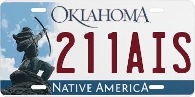 OK license plate 211AIS