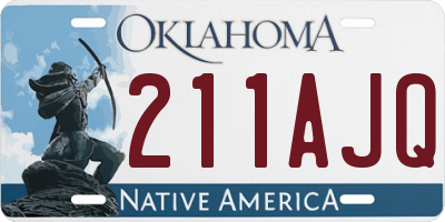 OK license plate 211AJQ