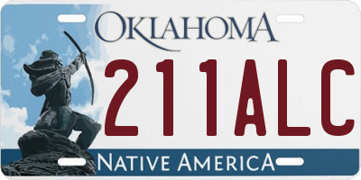 OK license plate 211ALC