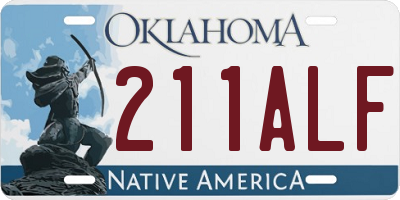 OK license plate 211ALF
