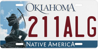 OK license plate 211ALG