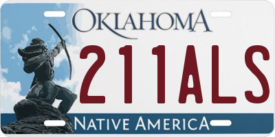 OK license plate 211ALS