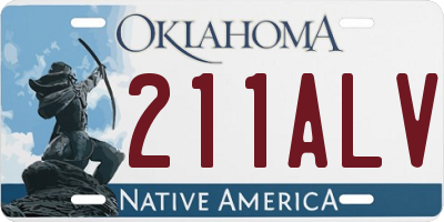 OK license plate 211ALV