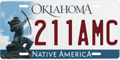 OK license plate 211AMC