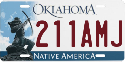 OK license plate 211AMJ