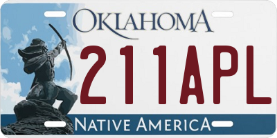 OK license plate 211APL