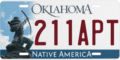 OK license plate 211APT